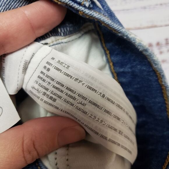 Abercrombie & Fitch The Boyfriend Mid Rise Distressed Jeans Size 28 / 6R A&F - Picture 6 of 12